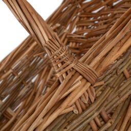 Red Hamper Wicker Unpeeled Willow Garden Trug Basket in Brown - Size: Small - thumbnail 5