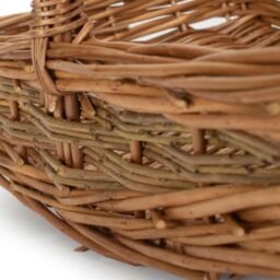 Red Hamper Wicker Unpeeled Willow Garden Trug Basket in Brown - Size: Small - thumbnail 4