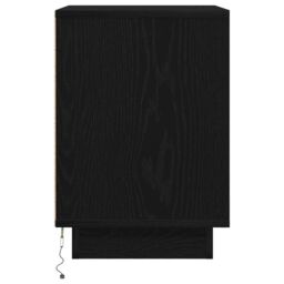 Berkfield Home Bedside Cabinet with LED Lights¬†Black 38x34x50 cm in Black - Size: 38 x 34 x 50 cm - thumbnail 7