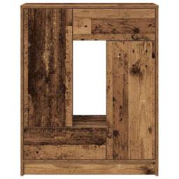 Berkfield Home Sideboard with Drawers & Doors Old Wood 73x31x90 cm in Brown - Size: 73 x 31 x 90 cm - thumbnail 6