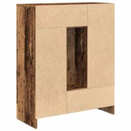 Berkfield Home Sideboard with Drawers & Doors Old Wood 73x31x90 cm in Brown - Size: 73 x 31 x 90 cm - thumbnail 8
