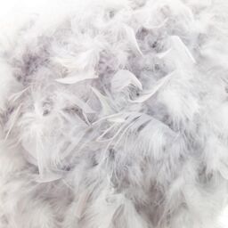 Happy Homewares Feather Pendant Light Shade with Transparent Acrylic Droplets in Grey - thumbnail 3