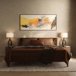 Industville Ornate Ellipse Table Lamp - Pewter - Cotton Drum Shade in Dark Grey - Size: Medium - thumbnail 2