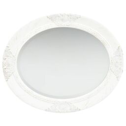 Berkfield Home Wall Mirror Baroque Style 50x60 cm White - thumbnail 3