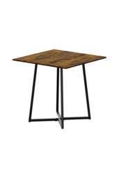 Living and Home Industrial Style Dining Table with Metal Base in Brown - thumbnail 6