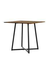 Living and Home Industrial Style Dining Table with Metal Base in Brown - thumbnail 2