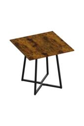 Living and Home Industrial Style Dining Table with Metal Base in Brown - thumbnail 5