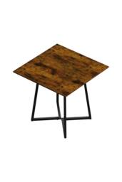 Living and Home Industrial Style Dining Table with Metal Base in Brown - thumbnail 7