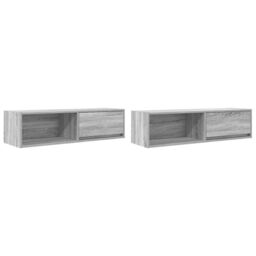 Berkfield Home TV Cabinets 2 pcs Grey Sonoma 100x31x25.5 cm Engineered Wood - thumbnail 2