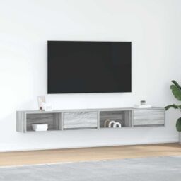 Berkfield Home TV Cabinets 2 pcs Grey Sonoma 100x31x25.5 cm Engineered Wood - thumbnail 1