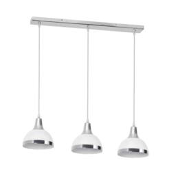 Orsina Elegant Black Shade & Chrome Pendant Light, Functional Pendant Light For Drawing Room, Versatile Light in White