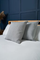 BHS Snow Fleece Cushion in Silver - Size: 45 cm x 45 cm