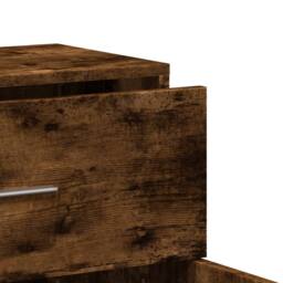 Berkfield Home Sideboards 2 pcs Smoked Oak 60x31x70 cm Engineered Wood in Brown - Size: 60 x 31 x 70 cm - thumbnail 8