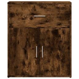 Berkfield Home Sideboards 2 pcs Smoked Oak 60x31x70 cm Engineered Wood in Brown - Size: 60 x 31 x 70 cm - thumbnail 5