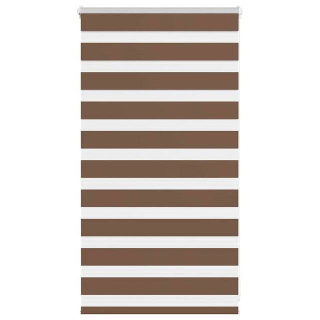 Berkfield Home Zebra Blind Brown 70x100 cm Fabric Width 65.9 cm Polyester - image 1