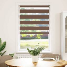 Berkfield Home Zebra Blind Brown 70x100 cm Fabric Width 65.9 cm Polyester - thumbnail 2