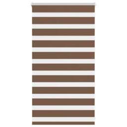 Berkfield Home Zebra Blind Brown 70x100 cm Fabric Width 65.9 cm Polyester - thumbnail 1