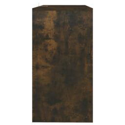 Berkfield Home Console Table Smoked Oak 89x41x76.5 cm Engineered Wood in Brown - thumbnail 6