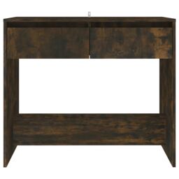 Berkfield Home Console Table Smoked Oak 89x41x76.5 cm Engineered Wood in Brown - thumbnail 5