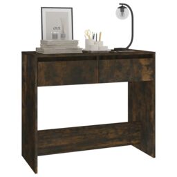 Berkfield Home Console Table Smoked Oak 89x41x76.5 cm Engineered Wood in Brown - thumbnail 4