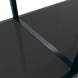 Berkfield Home Console Table Black 140x35x75.5 cm Tempered Glass - thumbnail 5