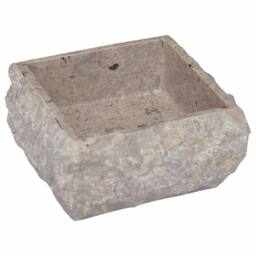 Berkfield Home Sink Grey 30x30x13 cm Marble - Size: 30 x 30 x 13 cm - thumbnail 4