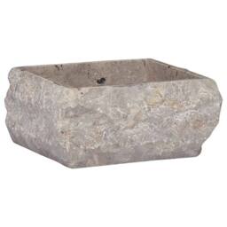 Berkfield Home Sink Grey 30x30x13 cm Marble - Size: 30 x 30 x 13 cm - thumbnail 2