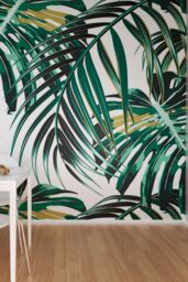 Origin Murals Tropical Leaves Wall Mural in Green - Size: W350 cm x H280 cm - thumbnail 2