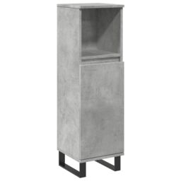 Berkfield Home Bathroom Cabinet Concrete Grey 30x30x100 cm Engineered Wood - Size: 30 x 30 x 100 cm - thumbnail 2