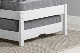 Birlea White Wood Guest Bed 2 mattresses Buxton Trundle Frame Hideaway Stop Over - Size: Single - thumbnail 5
