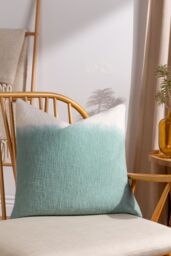 Furn Mizu Square Dip Dye Cushion in Green - Size: 50 cm x 50 cm - thumbnail 5