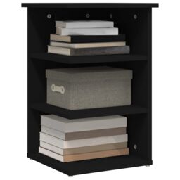 Berkfield Home Side Cabinet Black 35x35x55 cm Engineered Wood - Size: 35 x 35 x 55 cm - thumbnail 4
