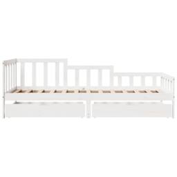 Berkfield Home Practical Daybed with Drawers without Mattress White 90x200 cm So - thumbnail 4