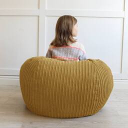 rucomfy Beanbags rucomfy Indoor Classic Kids Bean Bag Chair - Jumbo Cord Slouchbag in Mustard - thumbnail 2
