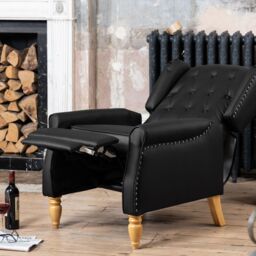 Artemis Home Galena Recliner Armchair in Black - thumbnail 3