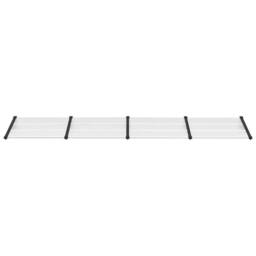 Berkfield Home Durable Door Canopy Black & Transparent 396x90 cm Polycarbonate in Clear