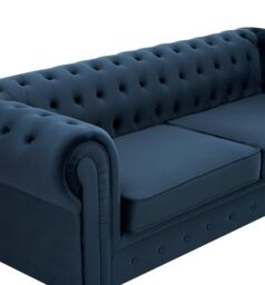 Home Detail Chesterfield Velvet 3 Seater Sofa in Navy - thumbnail 3