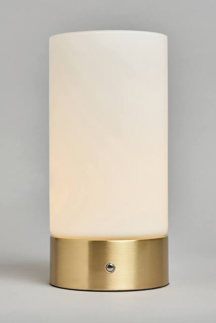 BHS Lighting Elly Brass Rechargeable Table Lamp in Gold - image 1