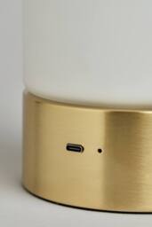 BHS Lighting Elly Brass Rechargeable Table Lamp in Gold - thumbnail 3