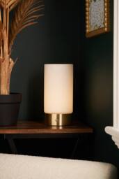 BHS Lighting Elly Brass Rechargeable Table Lamp in Gold - thumbnail 4