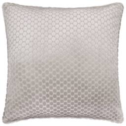 Paoletti Neptune Velvet Cushion in Silver - Size: 50 cm x 50 cm - thumbnail 2