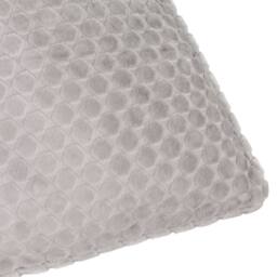 Paoletti Neptune Velvet Cushion in Silver - Size: 50 cm x 50 cm - thumbnail 4