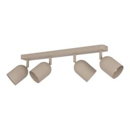 Eglo Tilston Steel Minimalist 4-Light Ceiling Spotlight, Sandy in Light Sand - thumbnail 2