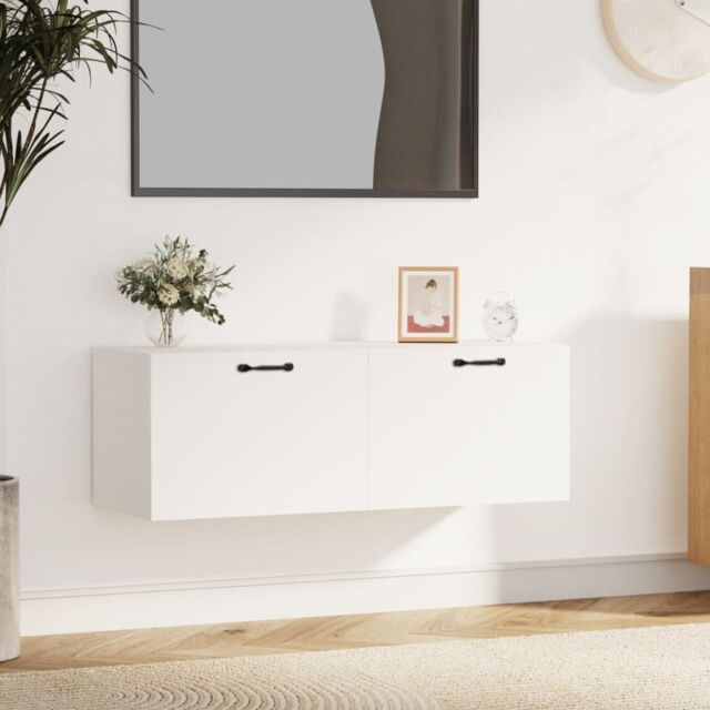 Berkfield Home Wall Cabinet White 100x36.5x35 cm Engineered Wood - image 1
