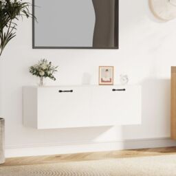 Berkfield Home Wall Cabinet White 100x36.5x35 cm Engineered Wood - thumbnail 1