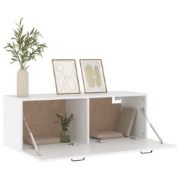 Berkfield Home Wall Cabinet White 100x36.5x35 cm Engineered Wood - thumbnail 4