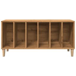Berkfield Home Record Cabinet Artisan Oak 100x38x48 cm Engineered Wood in Brown - Size: 100 x 38 x 48 cm - thumbnail 4