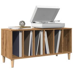 Berkfield Home Record Cabinet Artisan Oak 100x38x48 cm Engineered Wood in Brown - Size: 100 x 38 x 48 cm