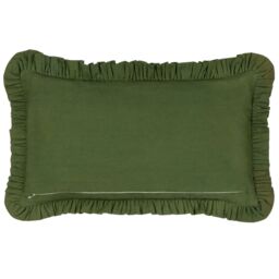 Furn Feeoni Home Sweet Home Floral Cotton Cushion in Green - Size: 30 cm x 50 cm - thumbnail 2