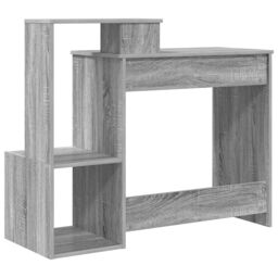 Berkfield Home Grey Computer Desk Grey Sonoma Engineered Wood Medium - thumbnail 7
